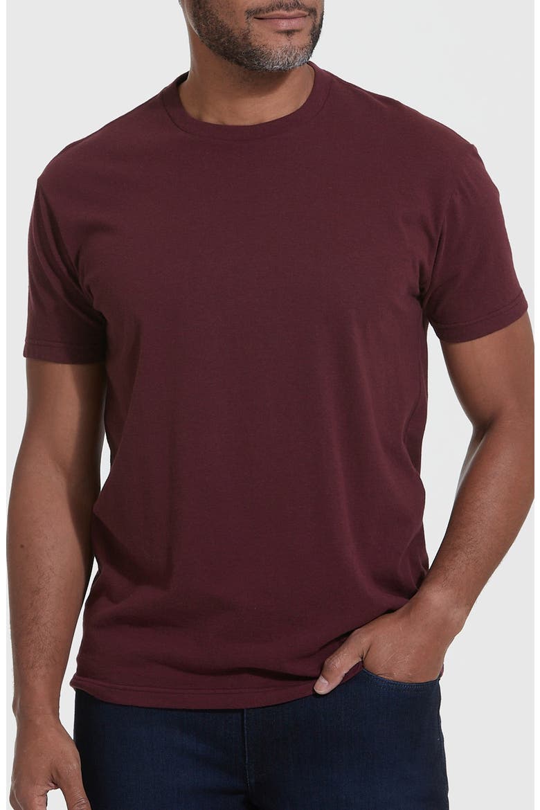 Classic Crewneck T-Shirt, Main, color, MAHOGANY