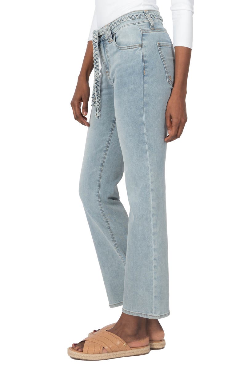 KUT from the Kloth Chrissie Braided High Waist Straight Leg Jeans, Alternate, color, 