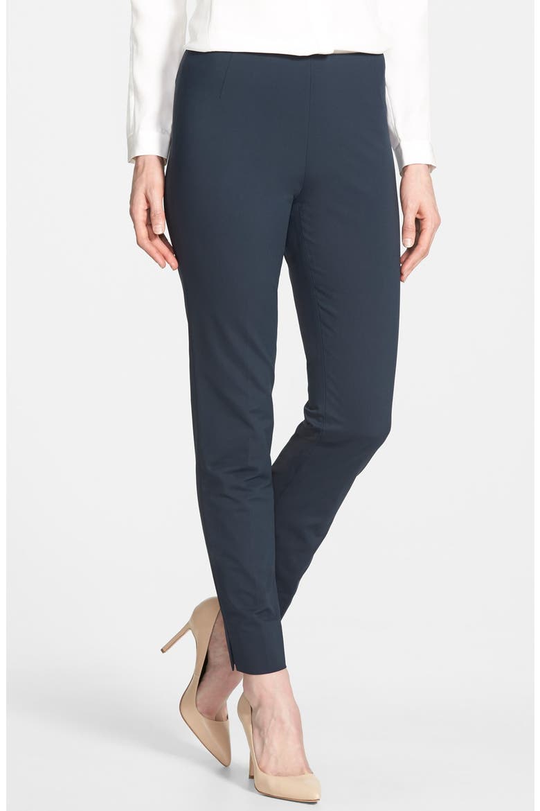 'Chrystie' Slit Hem Slim Pants, Main, color, INK