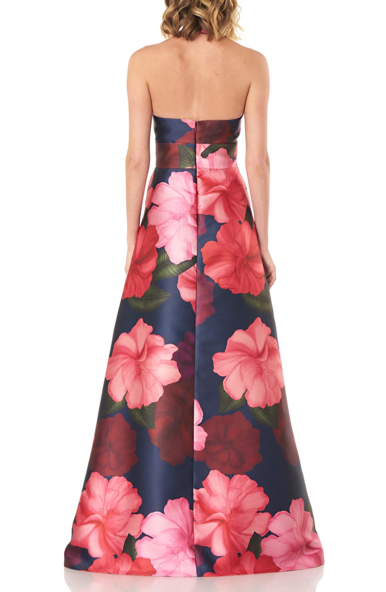 Kay Unger Carolina Floral Mikado Gown, Alternate, color, 