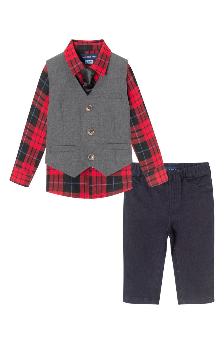 Andy & Evan Four-Piece Vest Set, Main, color, 
