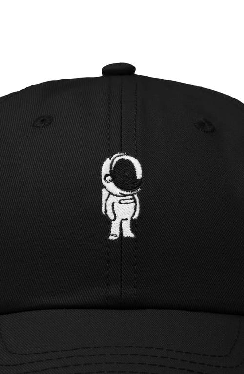 Dalix Astronaut Embroidered Space Hat In Black