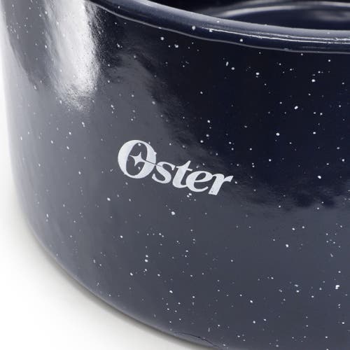 Oster Castillo 11 Quart Enamel On Steel Stock Pot With Lid In Blue