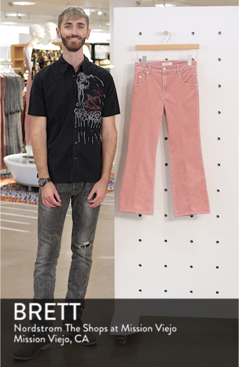 Anyree Velveteen Crop Flare Pants, sales video thumbnail