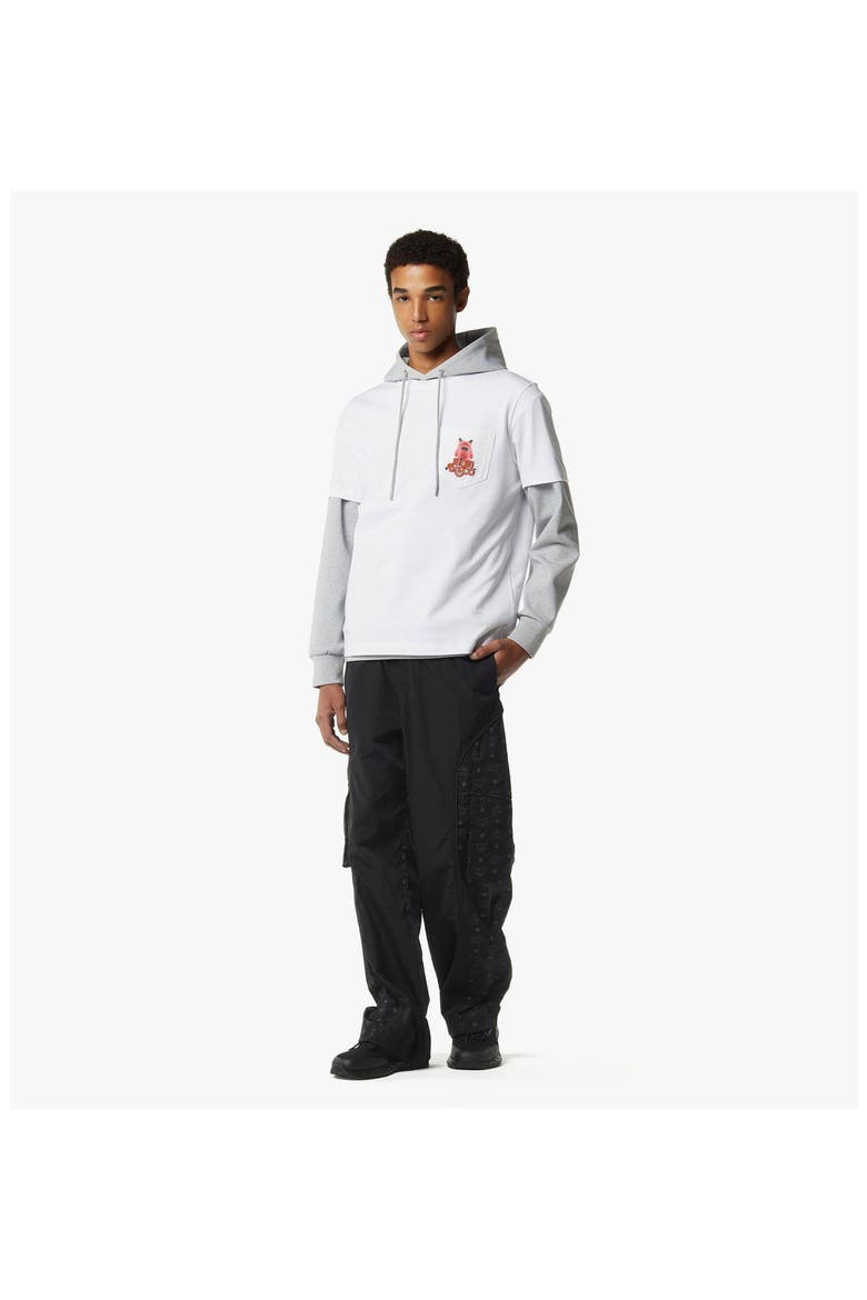 Monogram Cargo Pants in Recycled Nylon, Alternate, color, White