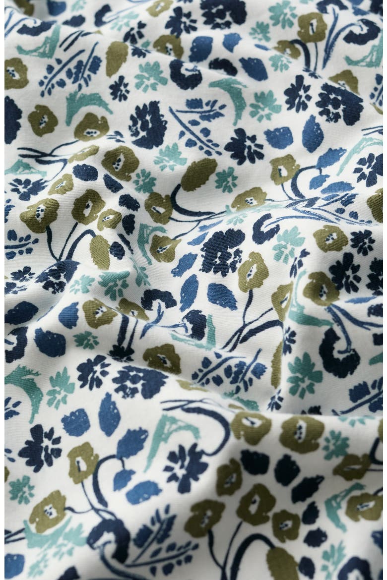 April Stretch Organic Cotton Fit & Flare Dress, Alternate, color, PIN CUSHION PROTEA CHALK