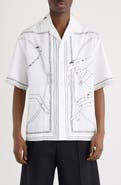 Jacquemus La Chemise Jean Dog Print Camp Shirt