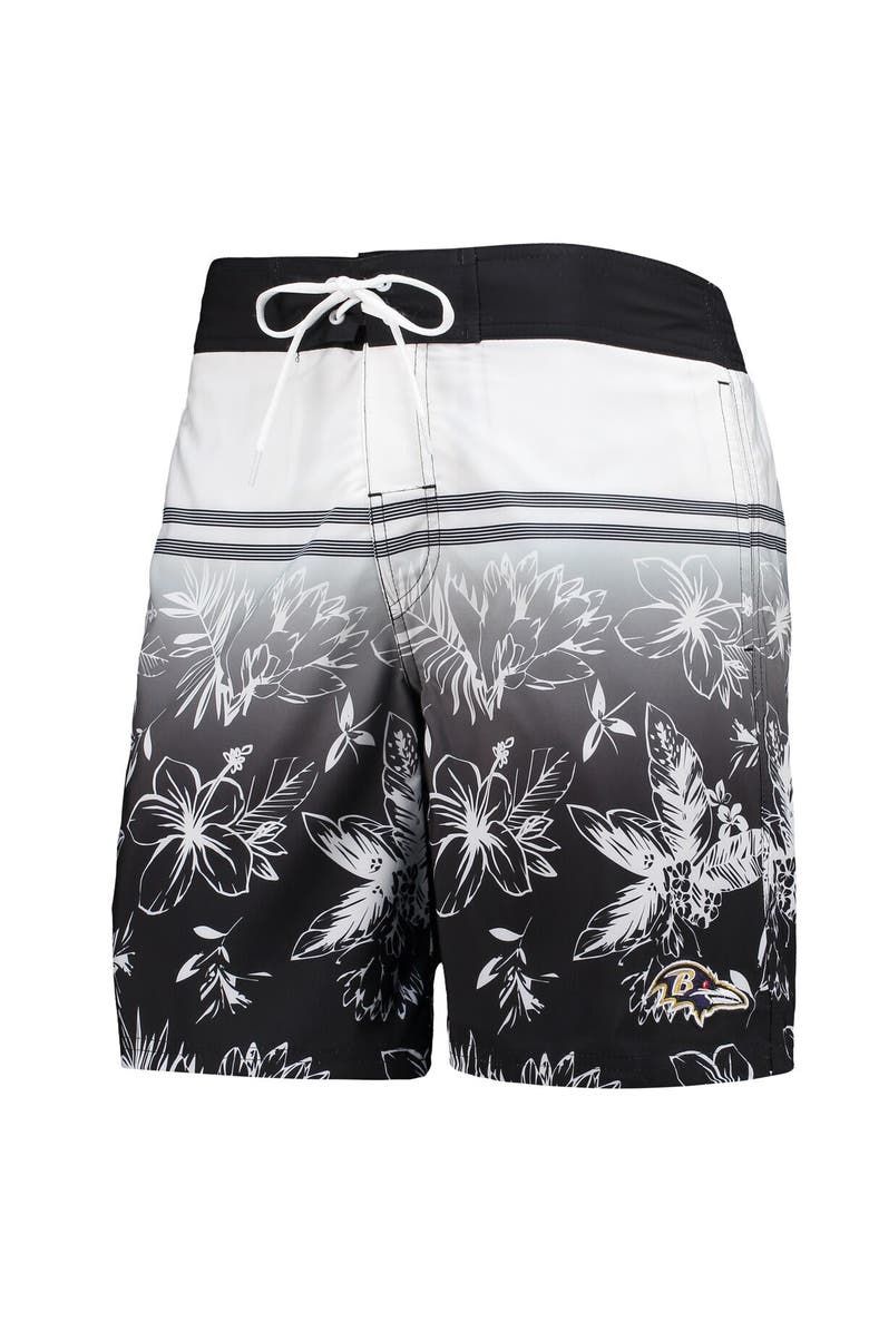 G-III SPORTS BY CARL BANKS Men's G-III Sports by Carl Banks Black Baltimore Ravens Island Volley Swim Shorts, Alternate, color, 