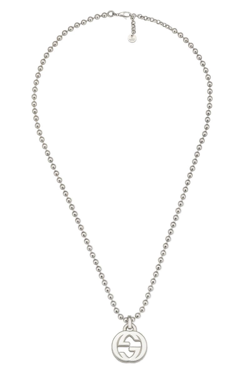 Gucci Interlocking-G Pendant Necklace, Main, color,