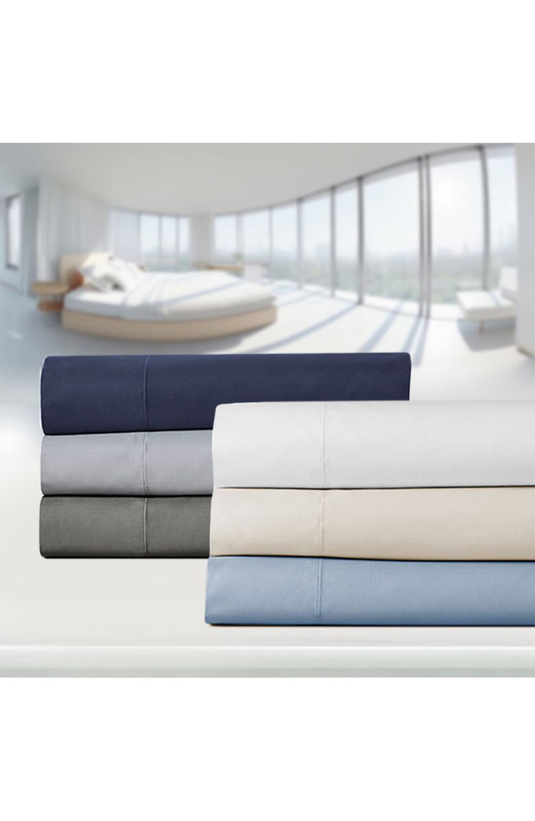 CALIFORNIA DESIGN DEN Grand Indulgence 1000 Thread Count 100% Cotton Sateen Sheet Set, Alternate, color, Bright White