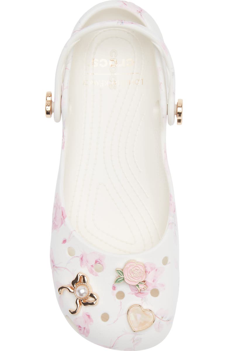 CROCS Kids' Floral Print Ballet Flat, Alternate, color,