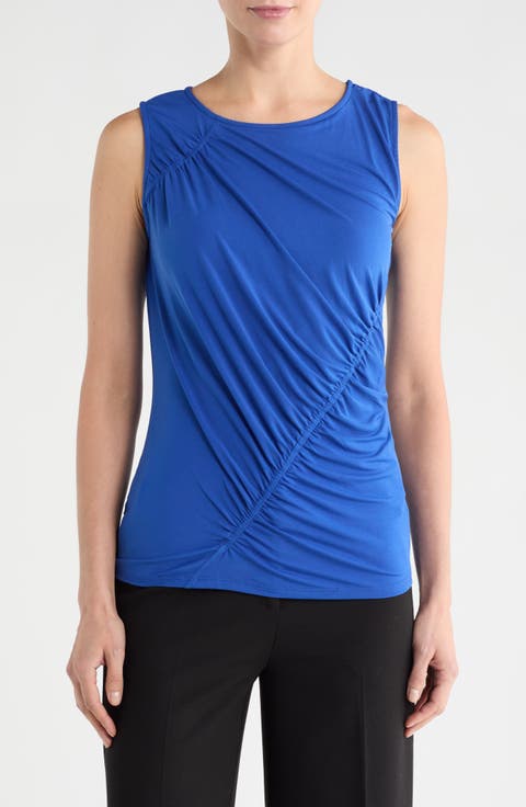 Side Ruched Sleeveless Top