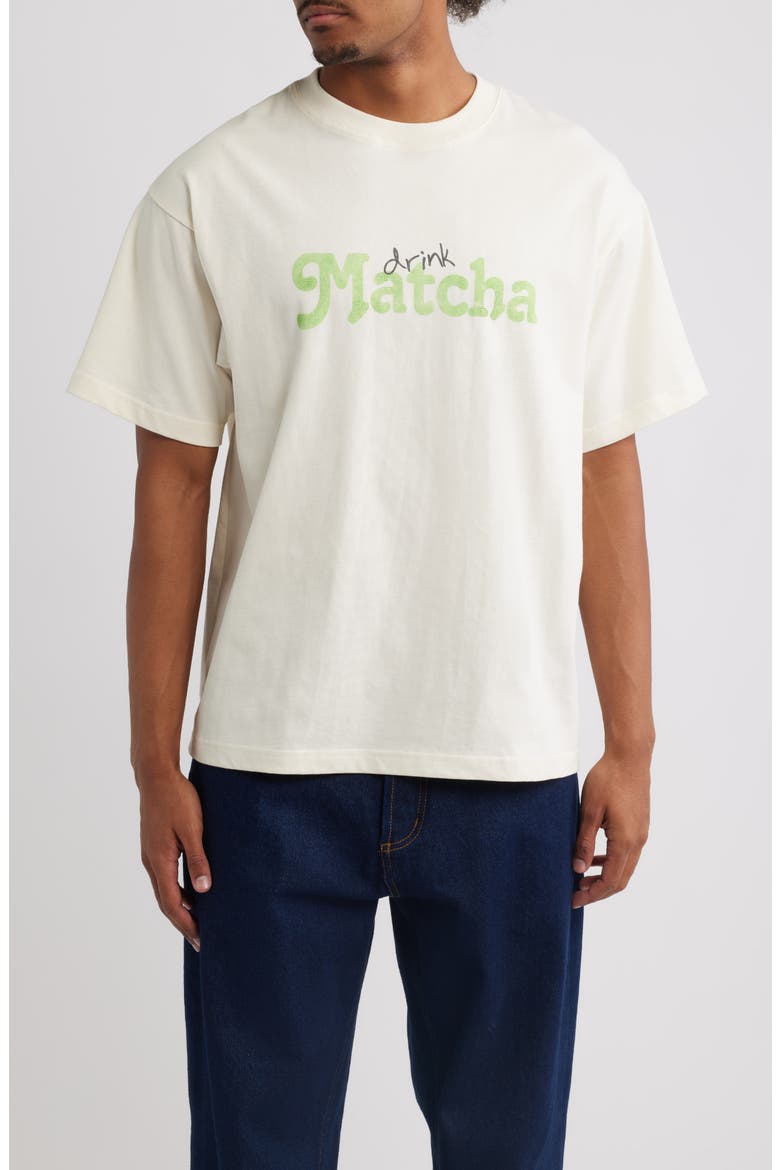 Matcha Graphic T-Shirt, Main, color, CREAM