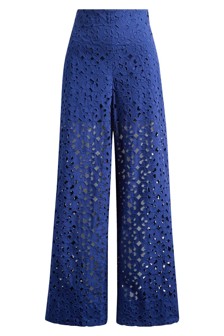 Lados Keidas Cotton Eyelet Pants, Alternate, color, DARK BLUE