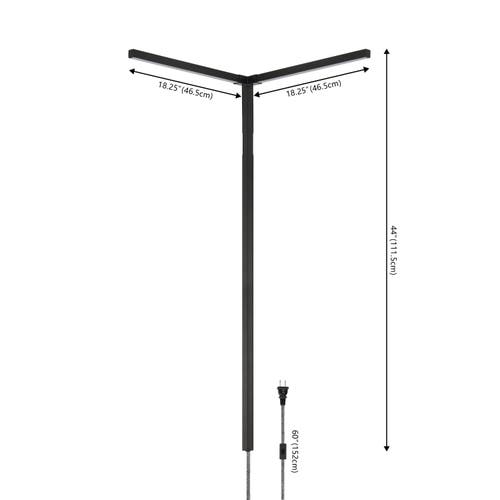 Jonathan Y Madsen 18.25" 2-light Modern Minimalist Iron Integrated Plug-in Led Sconce For Ceiling Co In Black