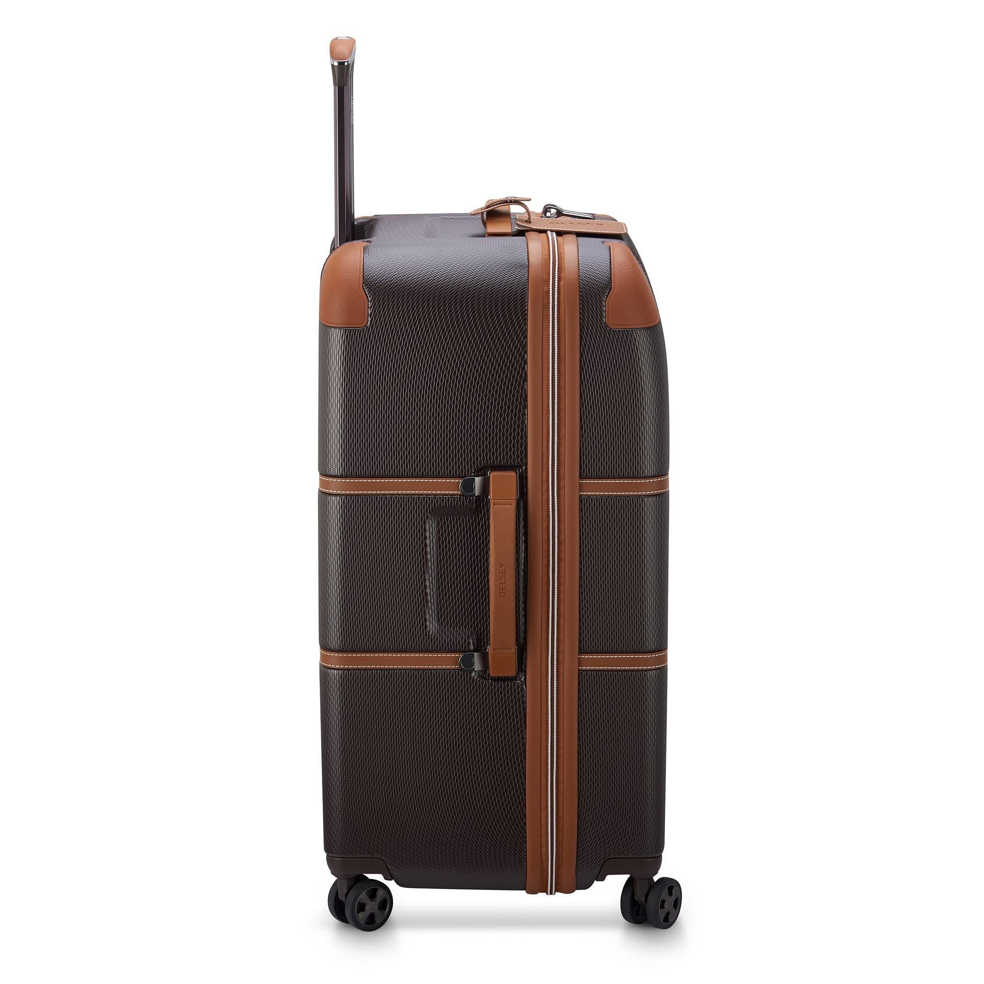 Delsey Paris Chatelet Air 2.0 Medium Checked-26 Inch Hardside Luggage Trunk with Spinner Wheels, Alternate, color, Chocolate Brown