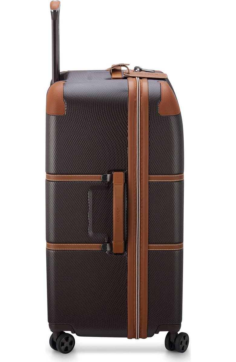 Delsey Paris Chatelet Air 2.0 Medium Checked-26 Inch Hardside Luggage Trunk with Spinner Wheels, Alternate, color, Chocolate Brown