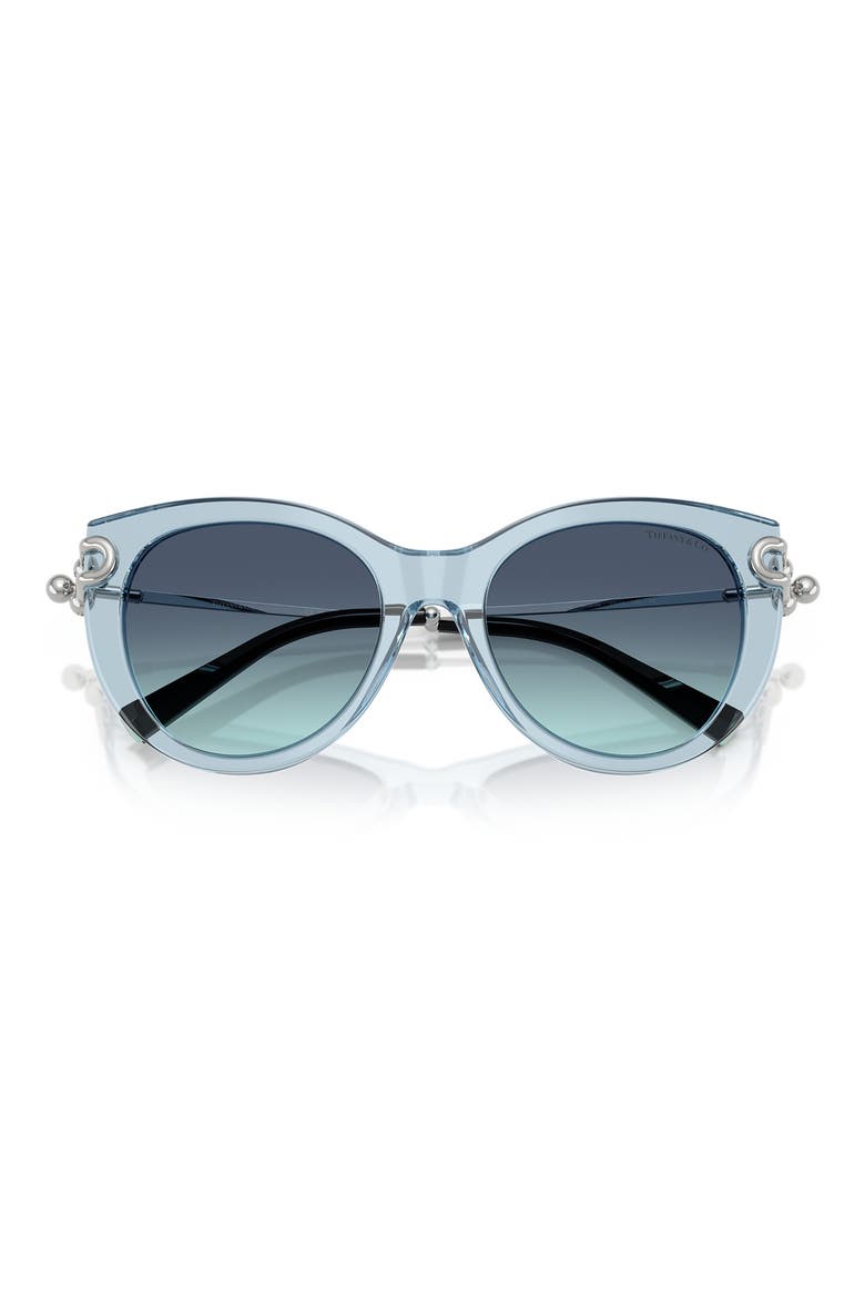 53mm Gradient Butterfly Sunglasses, Alternate, color, CRYSTAL TANZANITE / AZURE BLUE