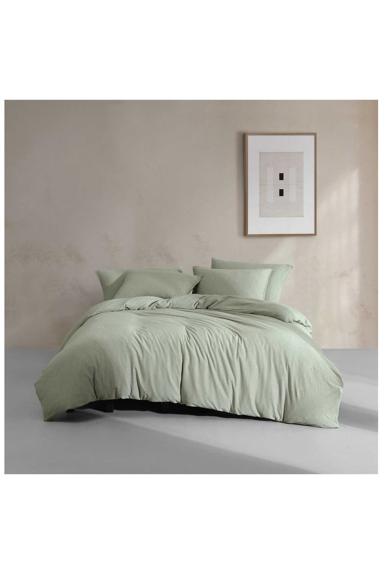 Modern Cotton Blend Duvet & Shams Set, Alternate, color, PASTEL GREEN