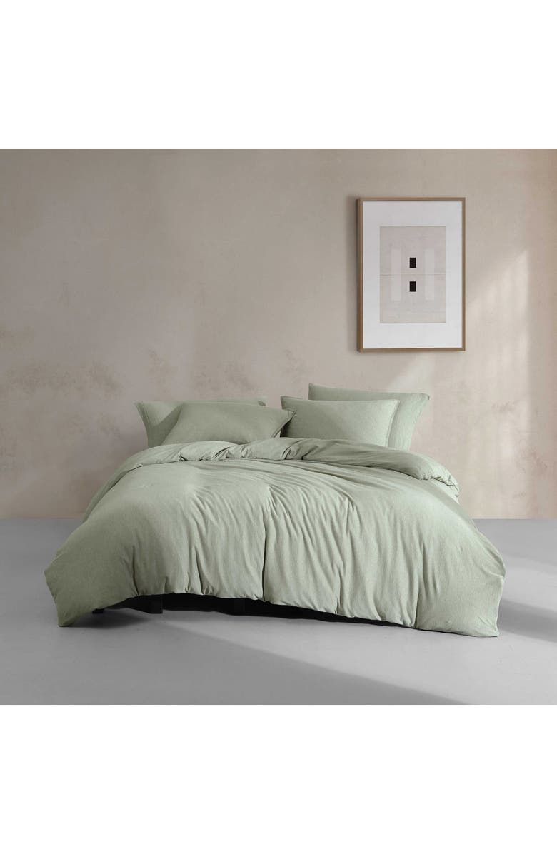 Calvin Klein Home Modern Cotton Blend Duvet & Shams Set, Alternate, color, Pastel Green