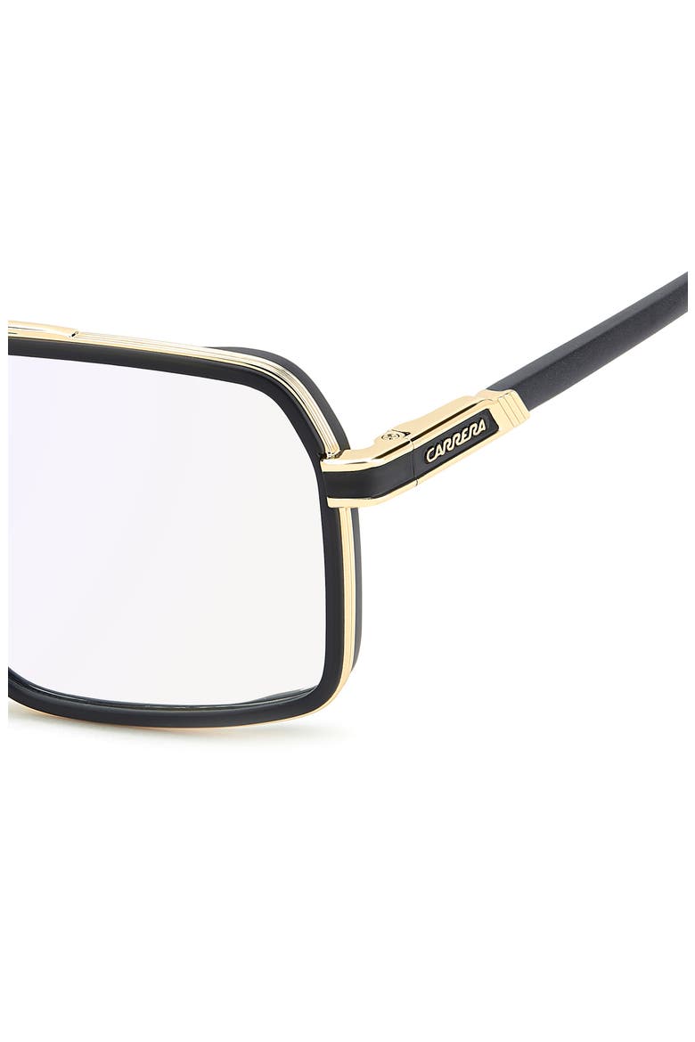 58mm Rectangular Optical Glasses, Alternate, color, MATTE BLACK/ BLUE SP