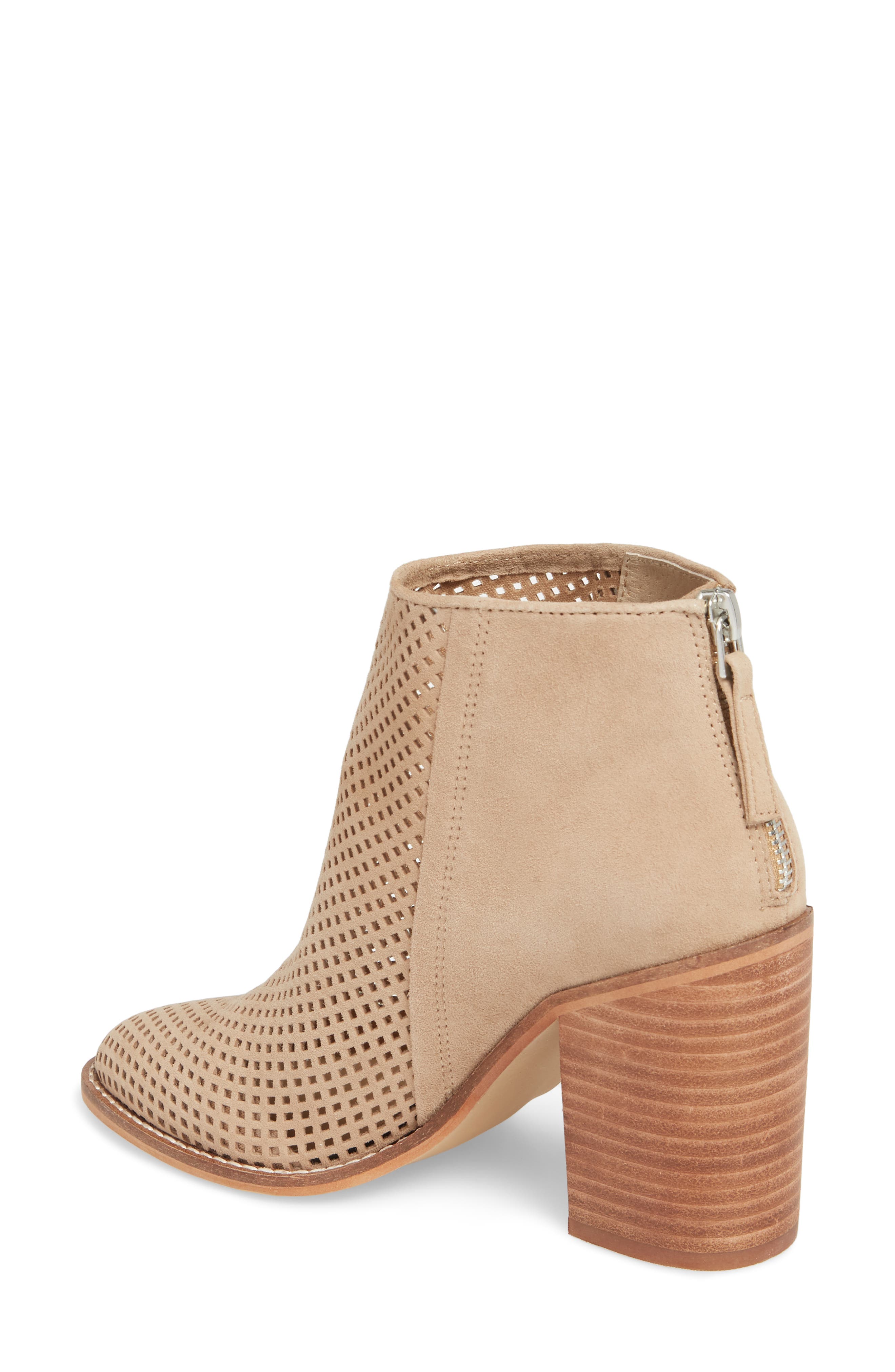 Rumble Perforated Bootie, Alternate, color, TAUPE SUEDE