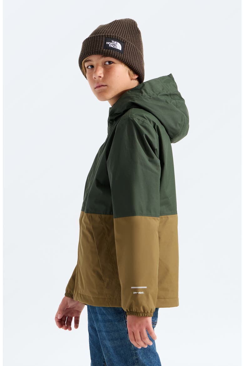 Kids' Antora Water Repellent Rain Jacket, Alternate, color, BOTTLE GREEN/ CARAWAY SEED