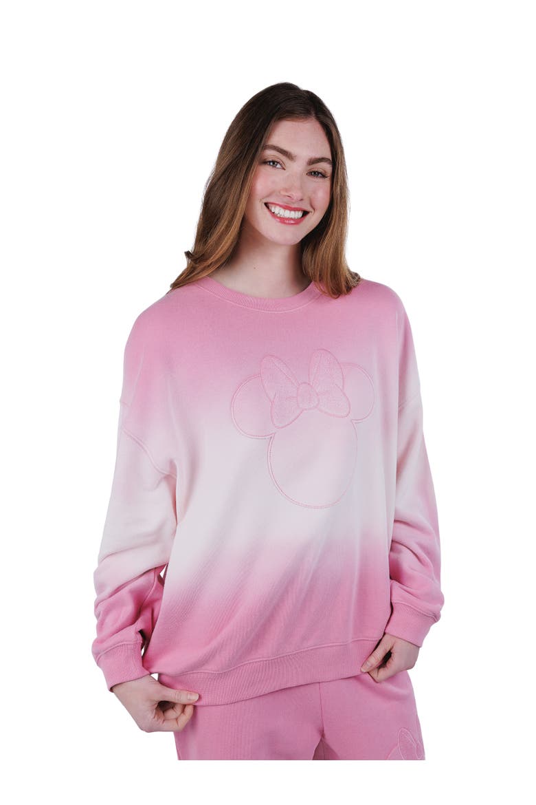 Minnie Mouse Loungewear Sweatshirt, Main, color, Blush Minnie Mouse