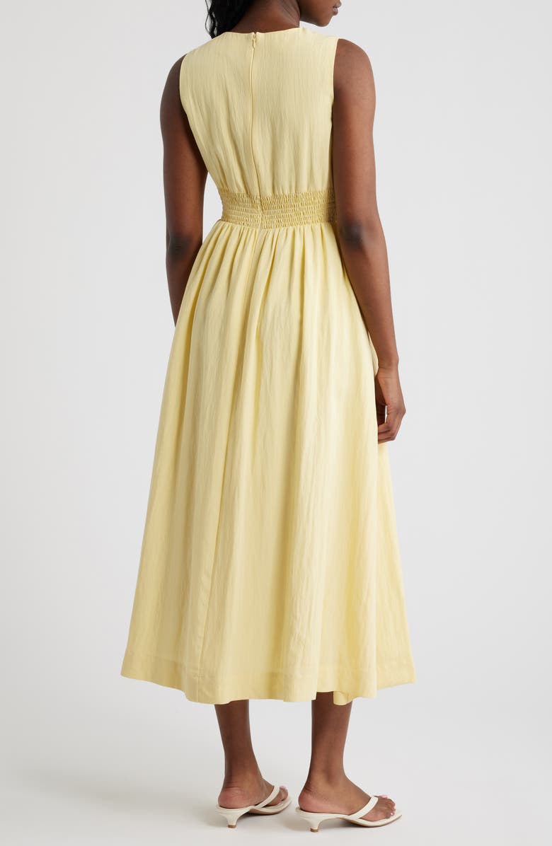 MOON RIVER Sleeveless Keyhole Midi Dress, Alternate, color, Yellow