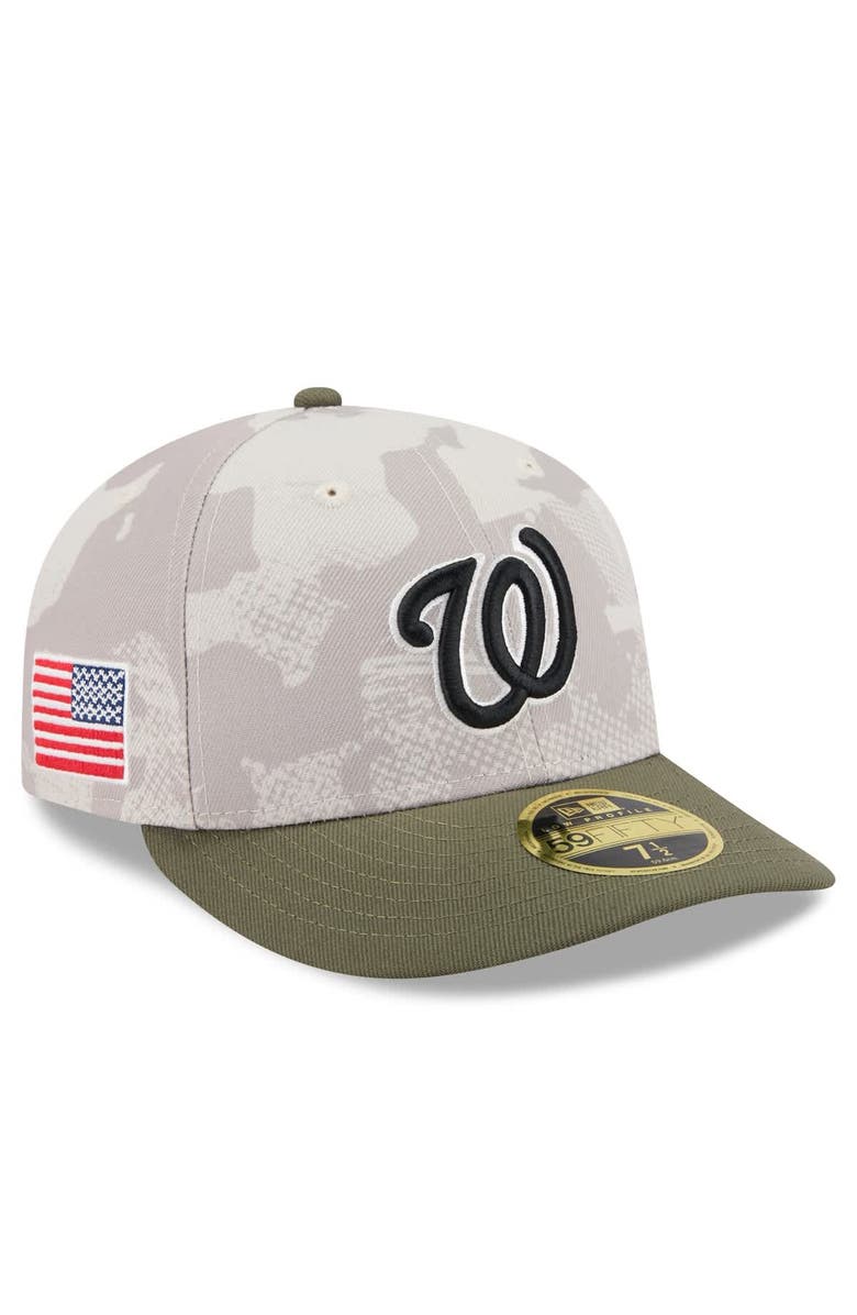 New Era Men's New Era Light Beige/Olive Washington Nationals 2025 Armed Forces Day Low Profile 59FIFTY Fitted Hat, Alternate, color, Light Beige