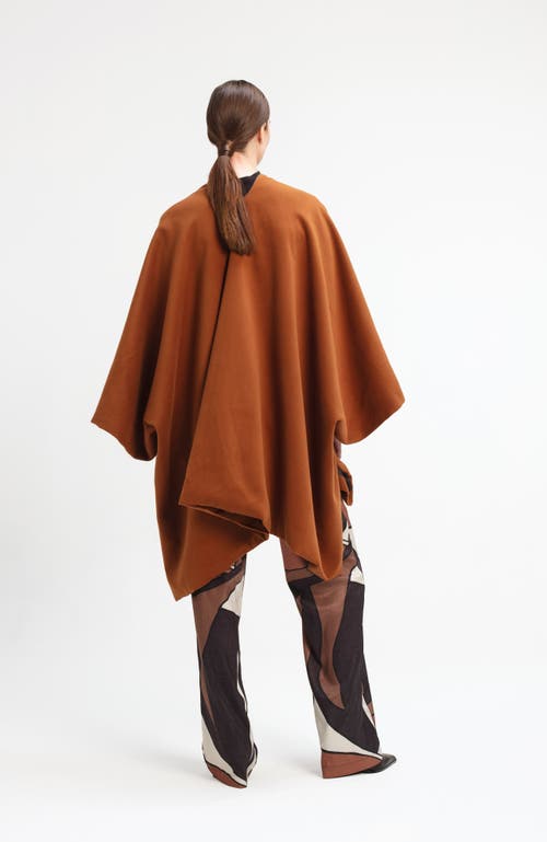 Diarrablu Amy Reversible Poncho In Chiado Rust