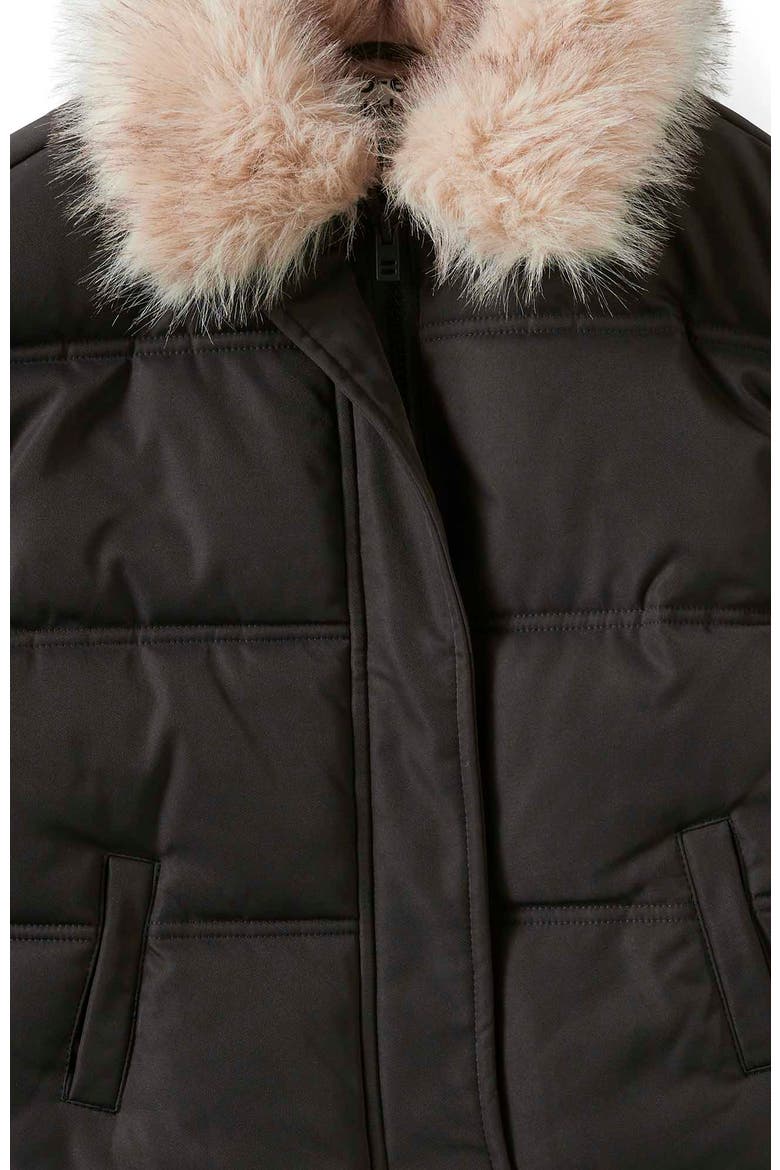Kid's Fur Puffer Jacket, Alternate, color, Phantom