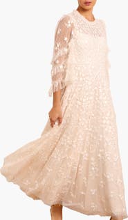 Needle & Thread Everett Bloom Round Neck Maxi Dress