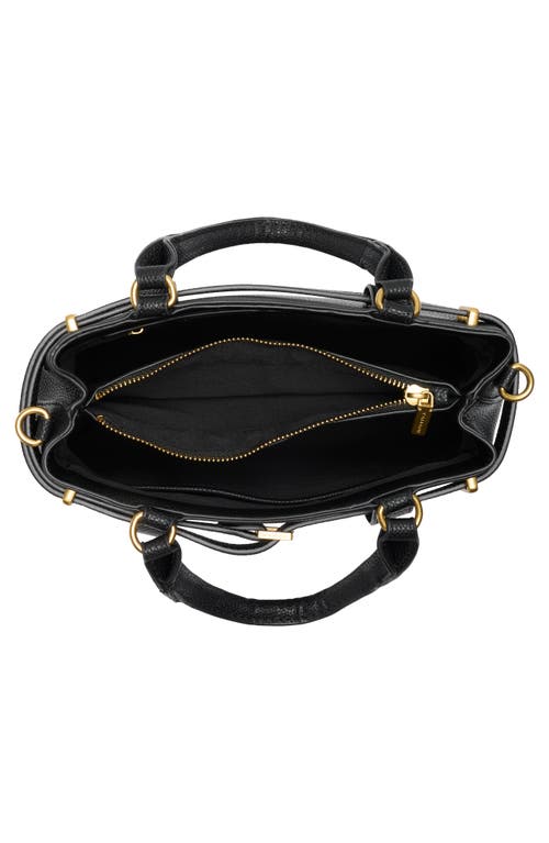 T Tahari Overlook Leather Satchel In Black