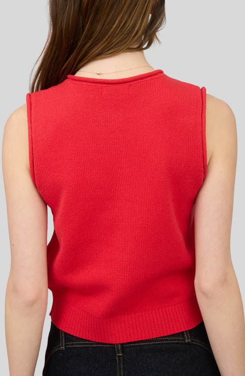 BLU PEPPER BLU PEPPER SOLID BUTTON FRONT SWEATER VEST