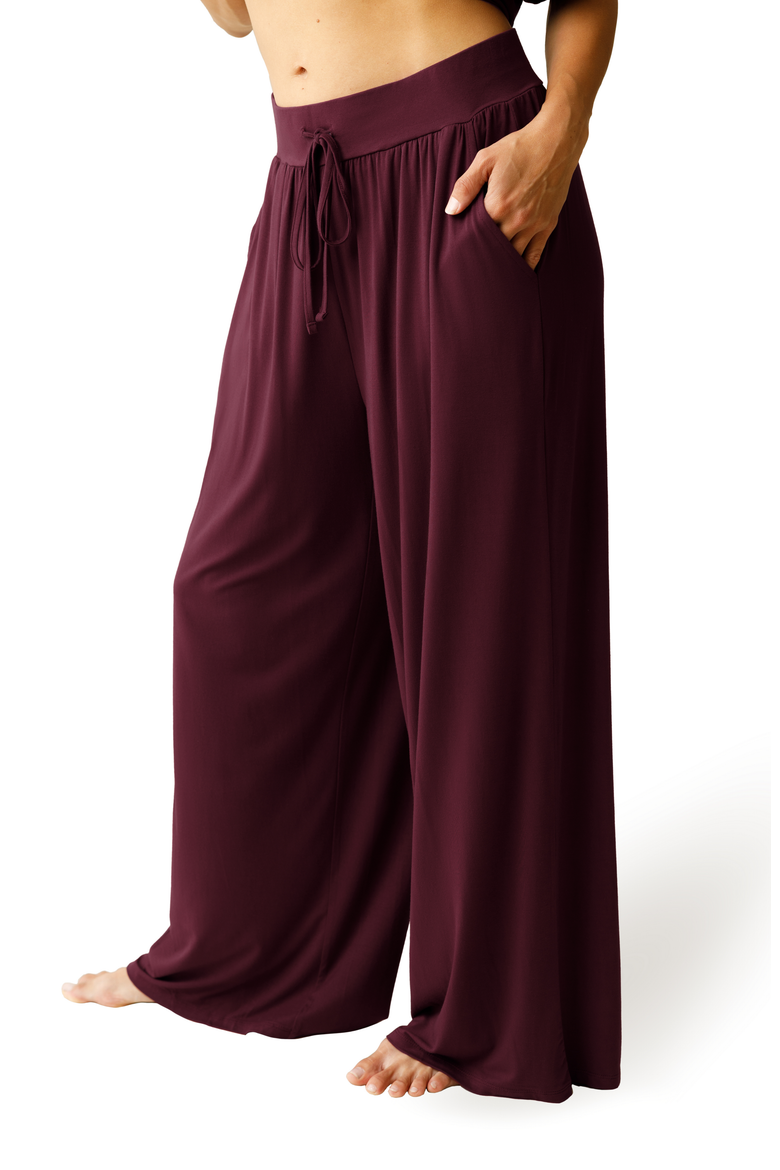 Aria Casual Lounge Pants, Main, color, Deep Burgundy