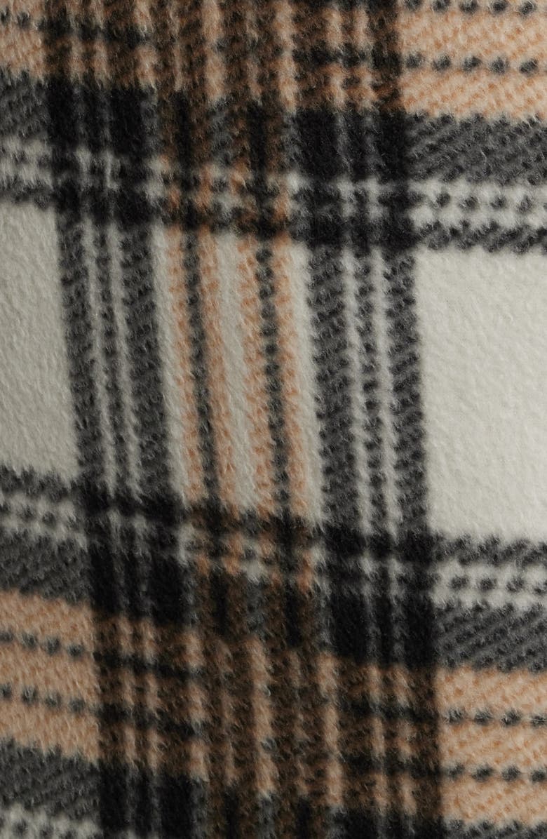 Thread & Supply Plaid Polar Fleece Shacket, Alternate, color, Black Camel