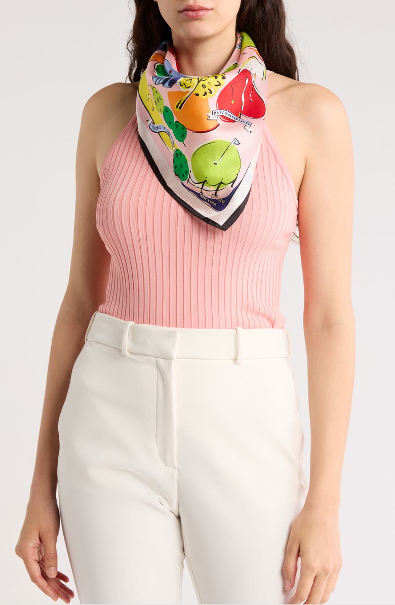 Kate Spade New York mini golf silk square scarf, Main, color,