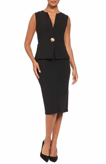 Sleeveless Peplum Sheath Dress