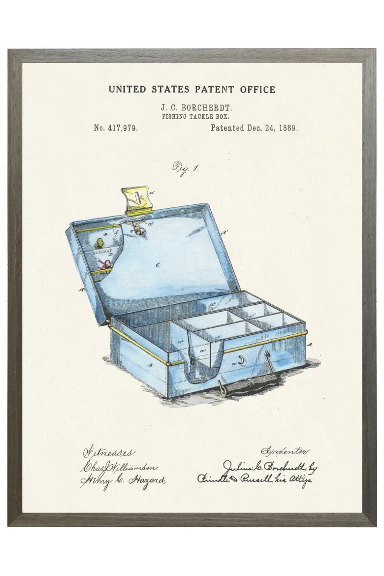 Tackle Box Patent in Black Frame, Main, color, No Color