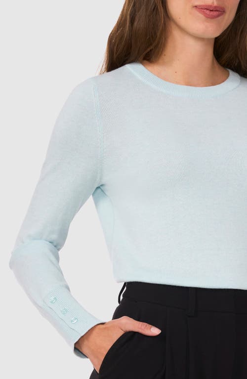 Halogen ® Button Cuff Crewneck Sweater