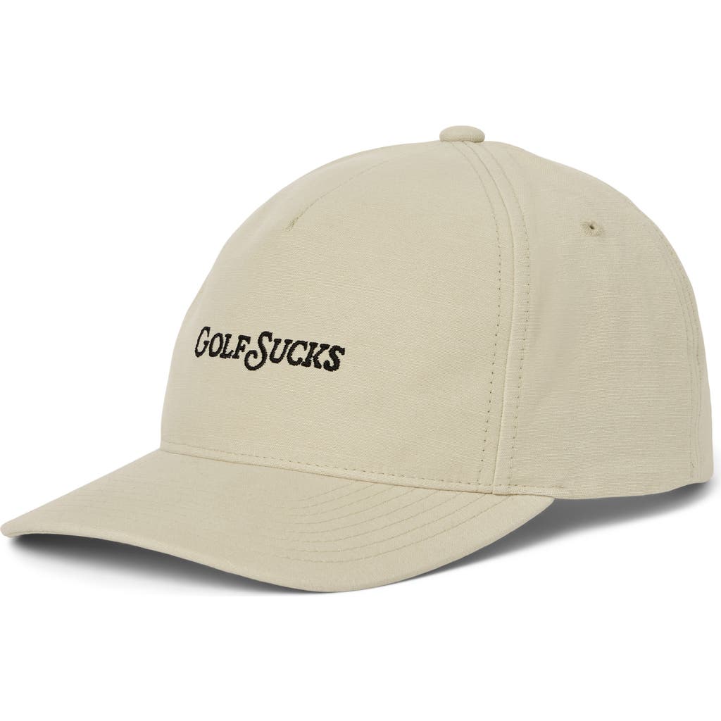 Travismathew Golf Sucks Six-panel Snapback Cap In Italian Sand