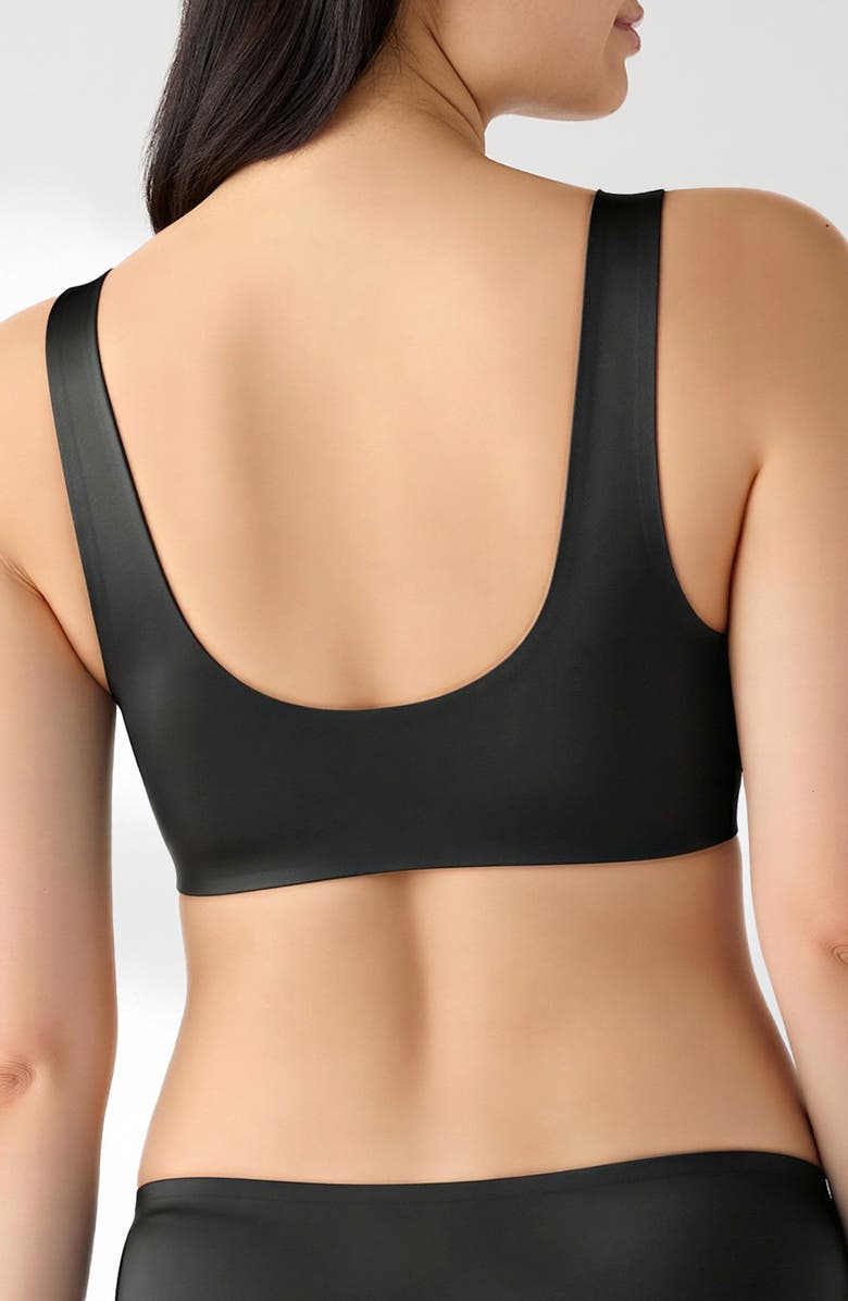 True & Co True Body Sheen Unlined Wirefree Bralette, Alternate, color, Black