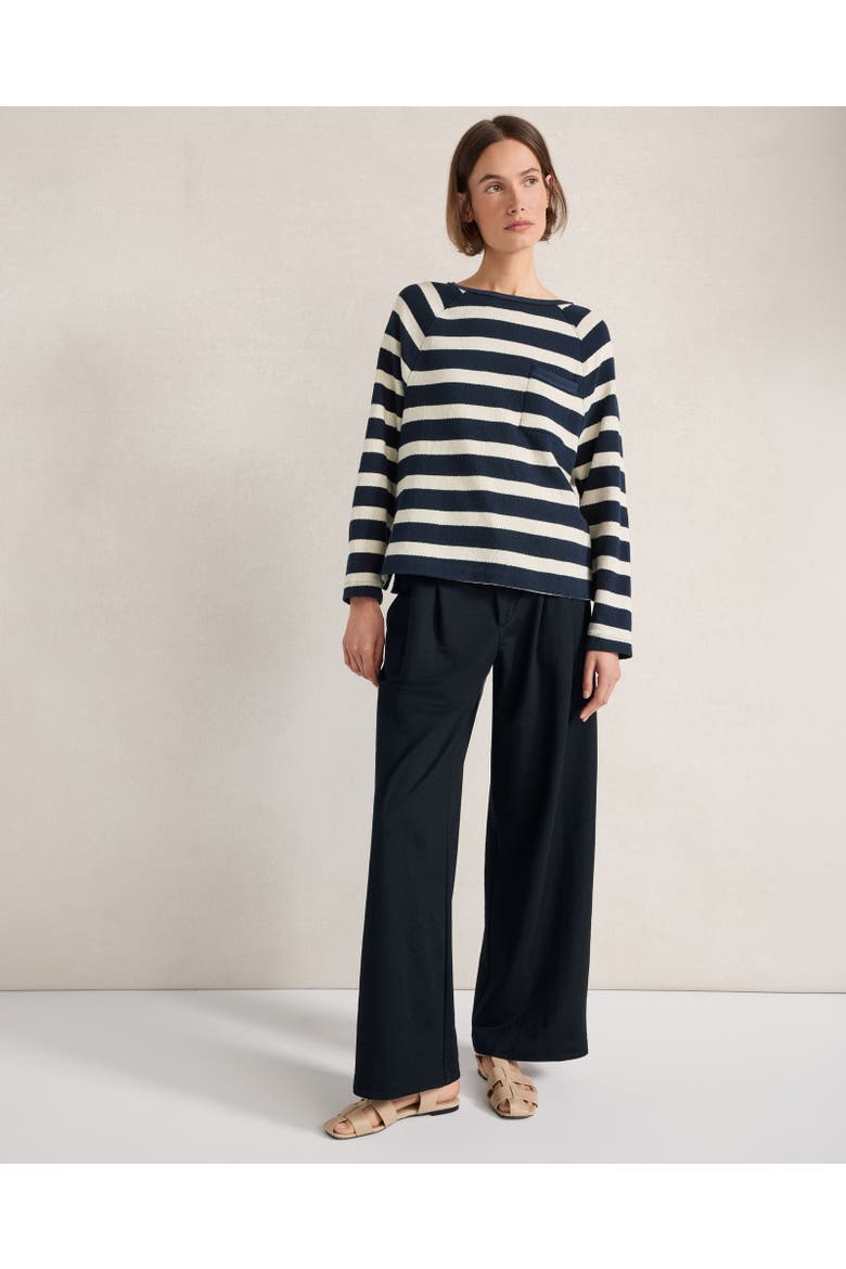 Double Knit Pleated Wide Leg Trousers, Main, color, Nightfall