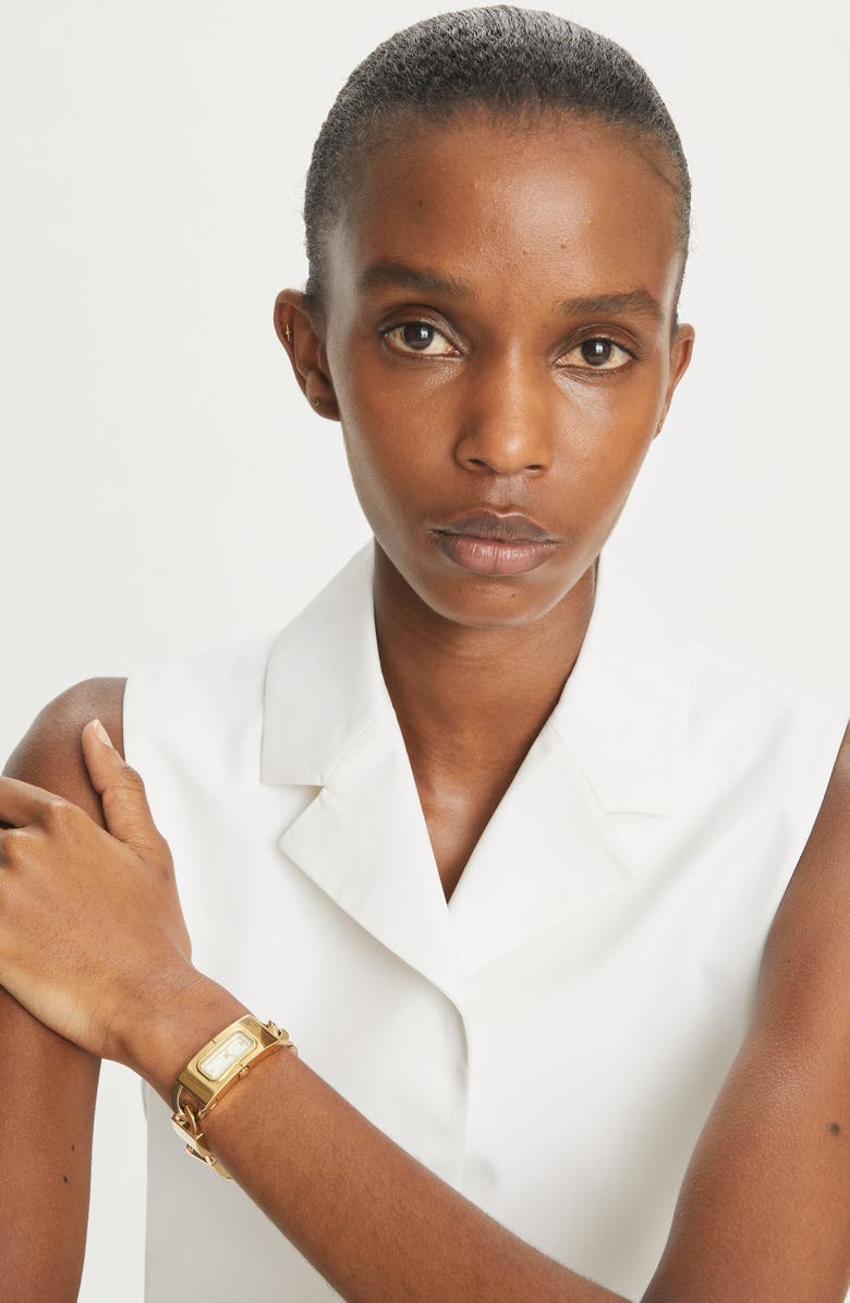 Tory Burch The T Rectangular Bracelet Watch, 40mm, Alternate, color,