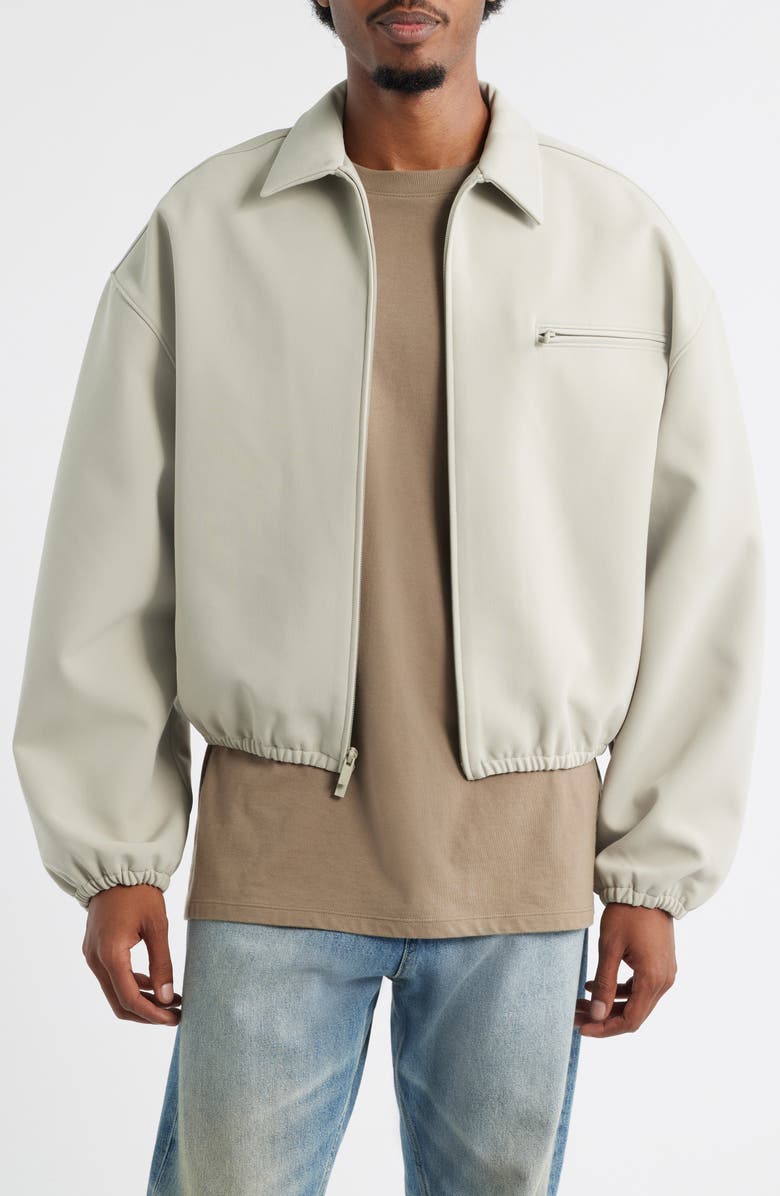 Fear of God Essentials Bonded Canvas Zip Jacket, Main, color, 