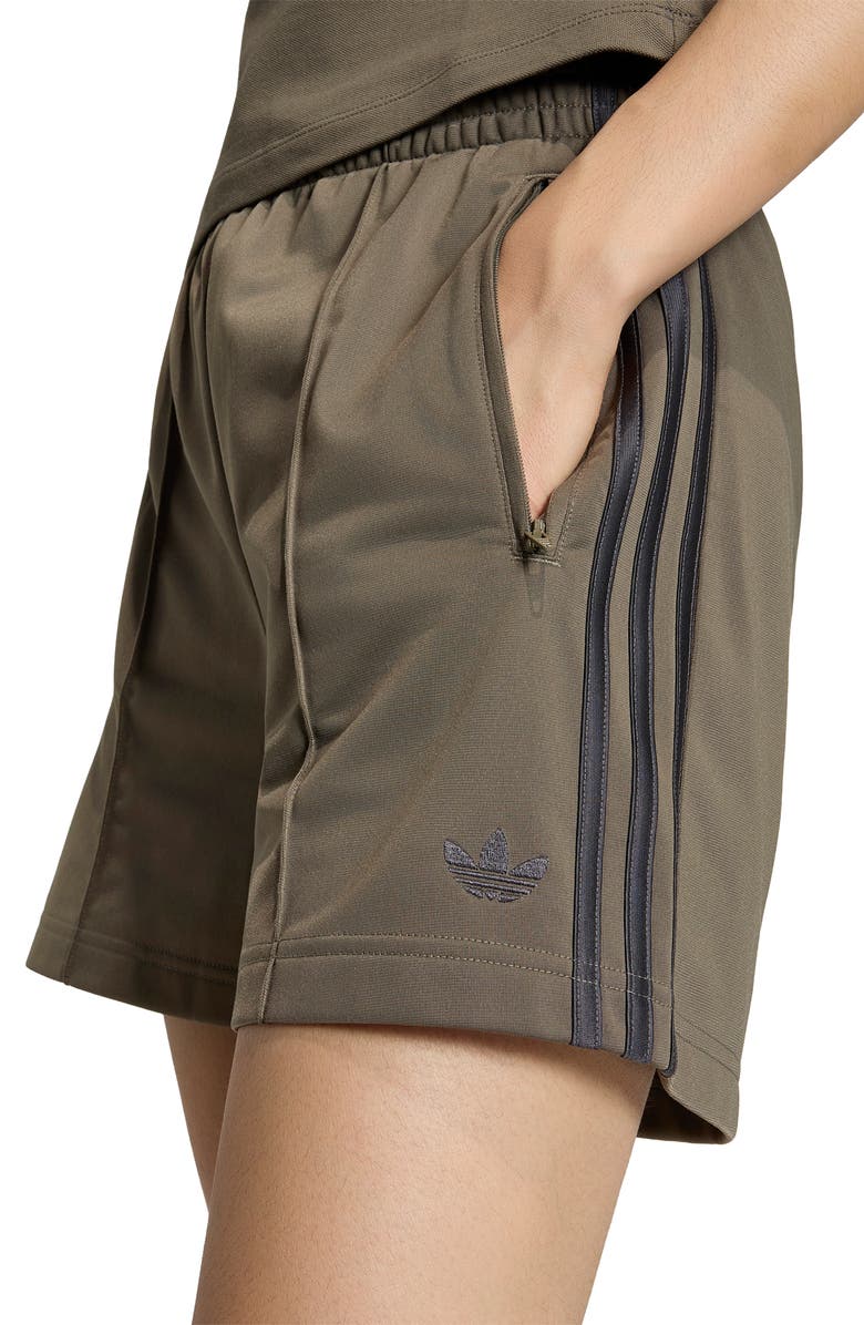 adidas Originals Pintuck Recycled Polyester Shorts, Alternate, color, Branch/ Utility Black