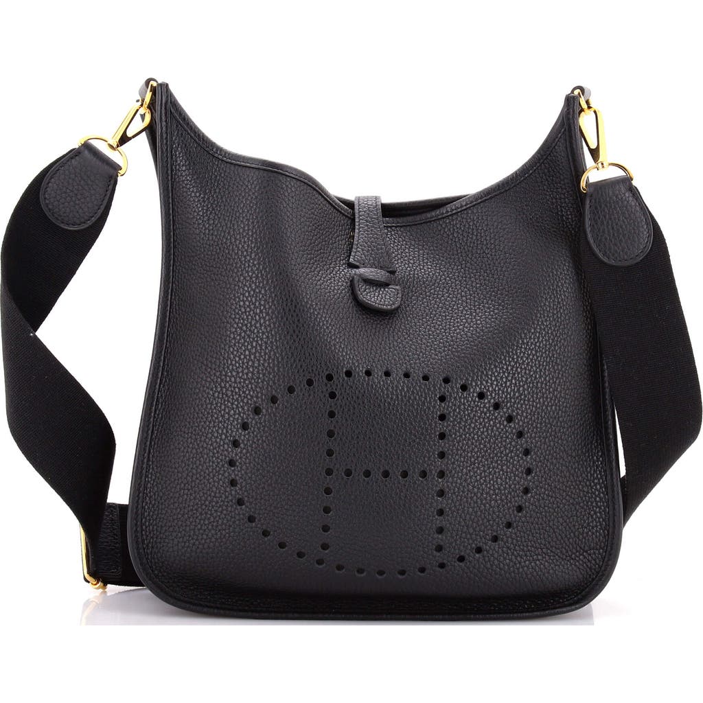 Pre-owned Hermes Hermes Evelyne Bag Gen Iii Clemence Pm In Black