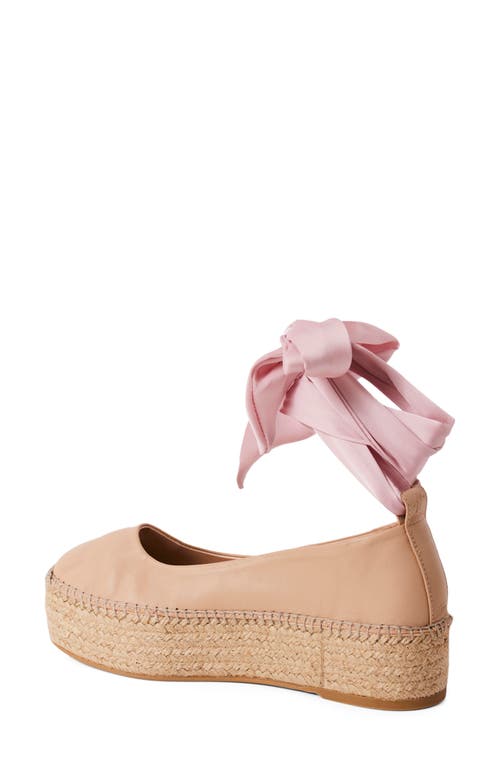 Free People Starboard Ankle Wrap Platform Espadrille In Light Tan