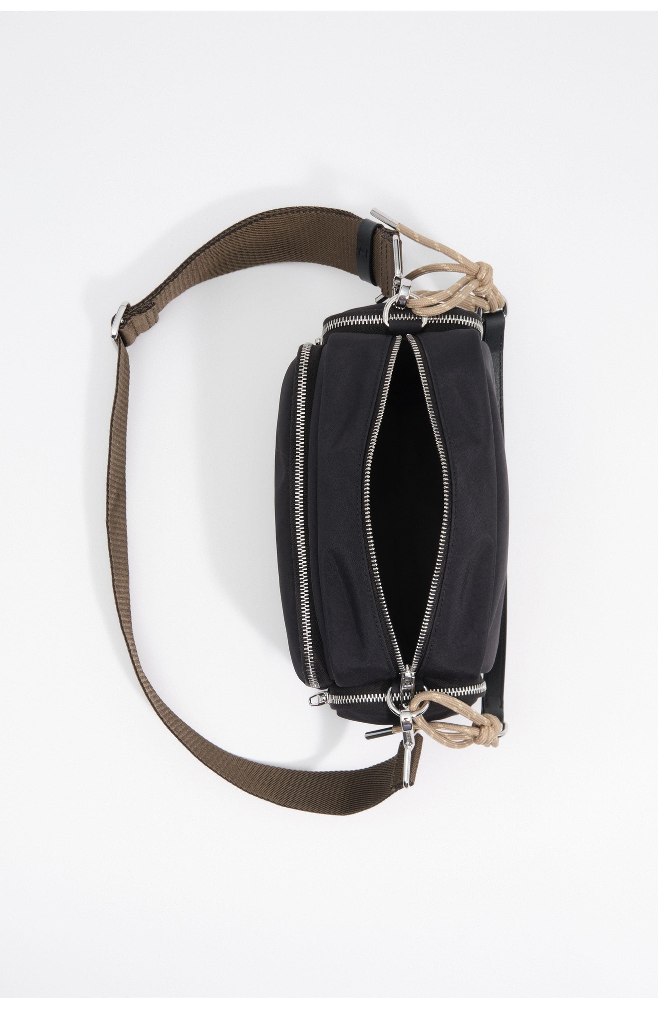 Large Nylon Pocket Crossbody Bag, Alternate, color, BLACK